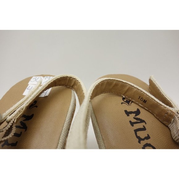 Mudd Beige Woven Casual Buckle Platform Wedge Heel Sandals Shoes Women's 10 M - Picture 8 of 11